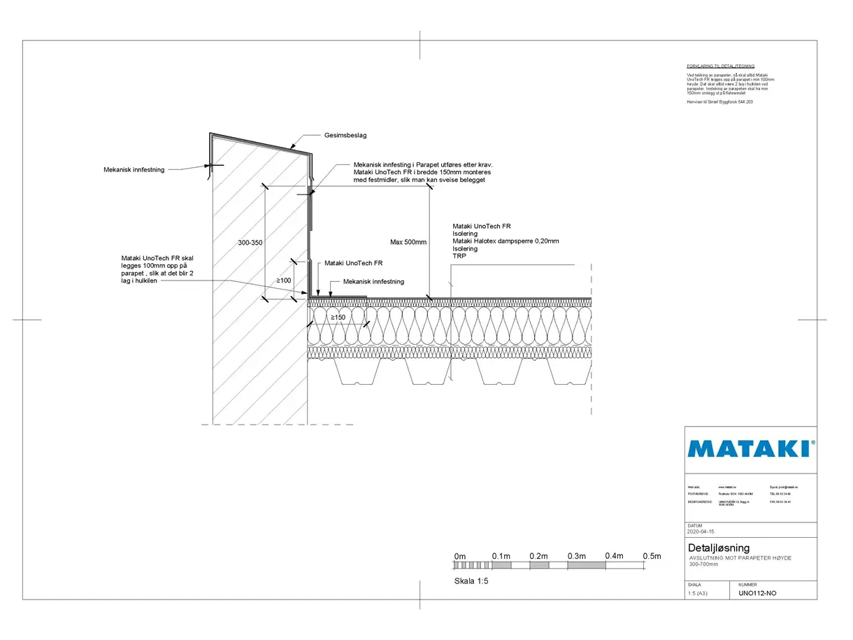 MATAKI_UNOTECH_FR-AVSLUTNING_MOT_PARAPETER_HOYDE_300-700mm